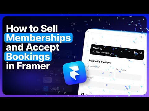 How to Add Subscription and Membership Component in Framer | Sell Monthly Plans With Bookla