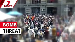 Chilling video of homemade bomb thrown into packed Perth city square | 7NEWS