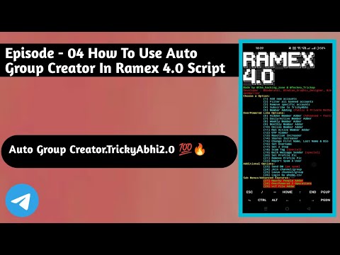 Episode - 04 How To Use Auto Group Creator In Ramex 4.0 Script | Auto Group Creator | TrickyAbhi 2.0