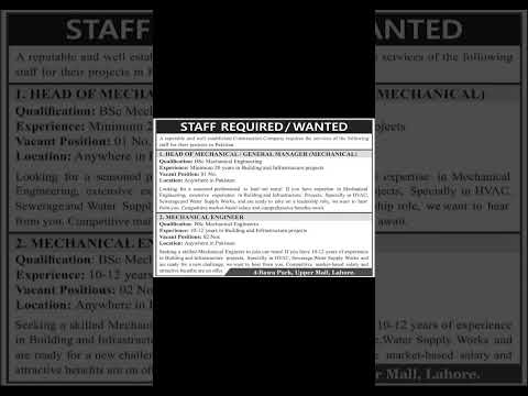 Want Mechanical engineer