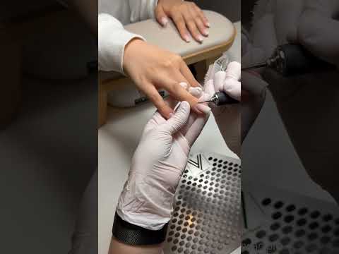 Russian manicure gel nails tutorial French tip #manicuretutorial #nails #nailart