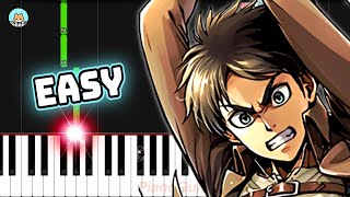 [full] Attack on Titan OST - "theDOGS" - EASY Piano Tutorial & Sheet Music