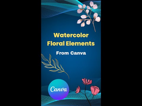 5 Watercolor Floral Elements Keywords in Canva for free | Canva Tutorial #shorts #canva #canvatips