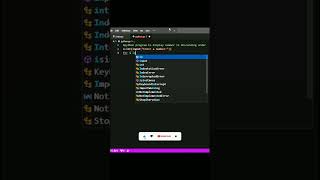 python program to print numbers in descending order #python #pythonprogramming #coding #programming