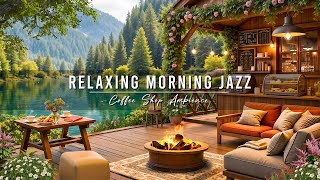 Relaxing Morning Jazz Music at Cozy Porch Ambience ☕ Smooth Jazz Instrumental Music for Work & Study