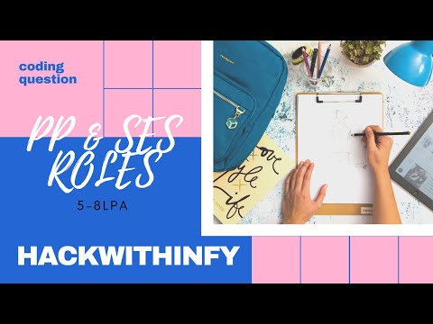 Hackwithinfy problem | 2022 batch | PP role | SES role | question 4
