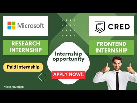 Microsoft Update | Research Internship 2023 | OFF CAMPUS || Cred Frontend Internship 2023 | 🔹