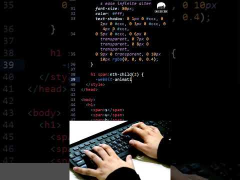 Jumping Text | HTML CSS #shorts #html  #css #tutorials #trending