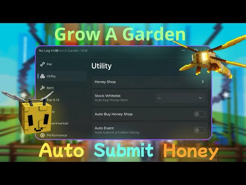 [🐝] Grow A Garden - Auto Submit Honey & Collect - Easy Honey Fast Working On All Executor