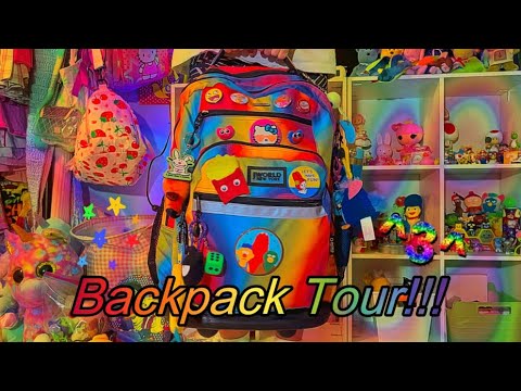 tour of my overly accessorized backpack! :D 🎒🌈⭐️