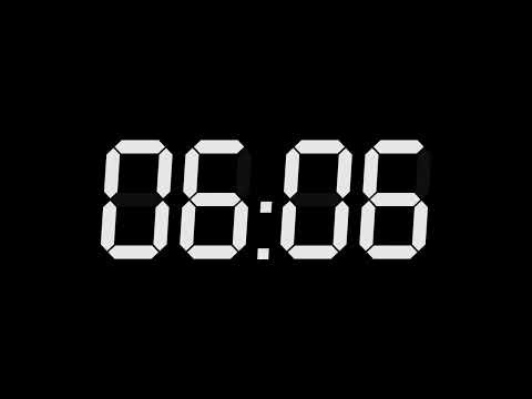 12h Hour Clock Digital 'Work Day' 06-18 White