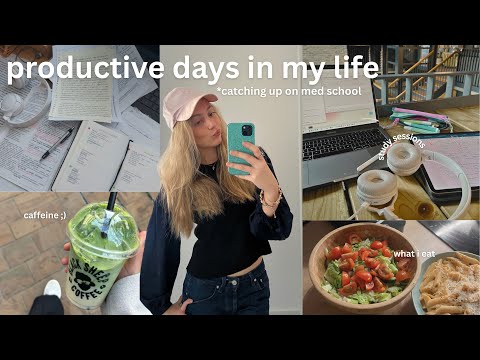 Resetting at Home & Catching Up on Med School 📖☁️ | Productive Study Vlog