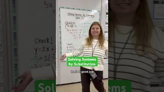 Solving systems by substitution! #iteachalgebra #math #mathematics #algebra #teacher