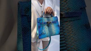 100% Real Python leather bag Snakeskin purse #pythonbag #snakeskinbag #luxurybag #hermesbag #hermes