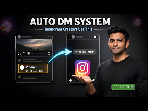 Instagram Comment to Auto DM Automation 🔥 FREE ManyChat Setup (No Paid Tool)