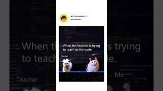When teacher is trying to teach the code 😰 #python #webdeveloper #shorts