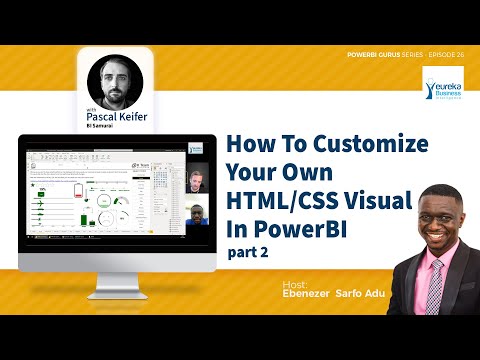 PowerBI Guru Series E26-How To Customize Your Own HTML/CSS Visual In PowerBI with Pascal Keifer Pt 2