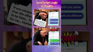 JavaScript Logic vs Reality 😅 #Shorts #js #jsmeme