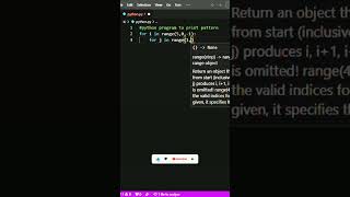 python program to print pattern #patternprinting #patternprogram #patternprogramming #python #coding