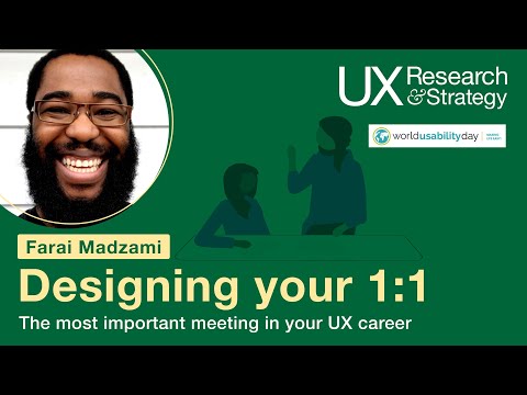 November 2023 Free Event: World Usability Day Designing your 1:1 with Farai Madzami