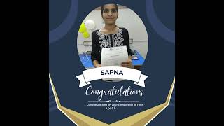Congratulations Sapna on Successfully Completing One Year Advanced Diploma in Computer Application