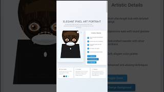 Elegant Pixel Art Portrait in HTML & CSS 🎨 | Creative Web Design Tutorial | Canvas Pixel Art