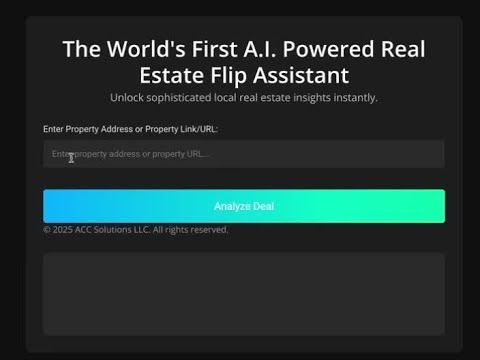 🚨 Stop wasting hours on bad real estate deals.

With the ACC AI Deal Assistant, you’ll know if a de