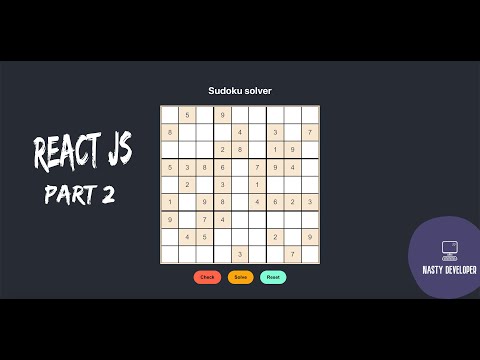 How to build Simple Sudoku Solver using React JS | Part 2 | Games In React JS