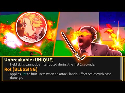 "Kyojuro"Blessing × "Rengoku"=Crazy damage build! In 【BLOX FRUITS】#bloxfruits #roblox #demonslayer