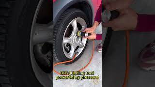 Polishing a Wheel Using Tire Air Pressure Only! 😮💨#SmartEngineering