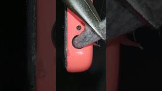 Cleaning iPhone audio jack with hot glue ❌ #satisfying #cleaning #asmr