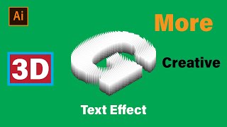 Create 3D Text Effect #illustrator #illustratortutorial #illustratortutorial #textdesign #design