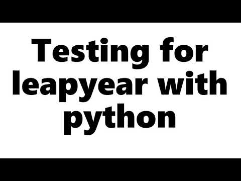 How to test for leapyears with python.