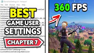 Fortnite Chapter 7 Game User Settings Guide – Best Config For FPS!