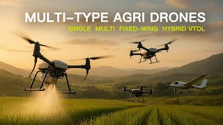 2025 Guide to 4 Agricultural Drone Types: Single-Rotor, Multi-Rotor, Fixed-Wing & Hybrid VTOL