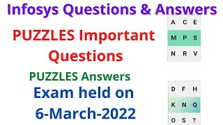 Infosys Puzzles Questions & Answers || Exam held on 6-March-2022 @techlecture