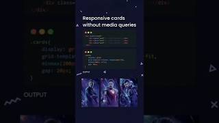 Responsive Card Without Media Queries is It Possible ? #feedshorts #coding #cssanimation #webdesign