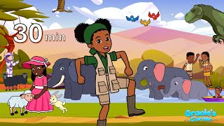 Elephant Song + More Fun and Educational Kids Songs | Gracie’s Corner Compilation