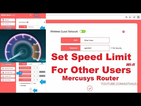Mercusys Router set speed limit for other wifi users (guest network wireless settings)