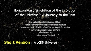 Cosmological Simulation - Fly through a Lambda CDM universe at 3 epochs (HR 5) - A short version