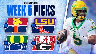 Picks for EVERY Top 25 game in College Football [Full Week 5 Predictions]