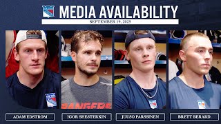 NYR Training Camp: Edstrom, Shesterkin, Parssinen & Berard Media Availability | Sept. 19, 2025