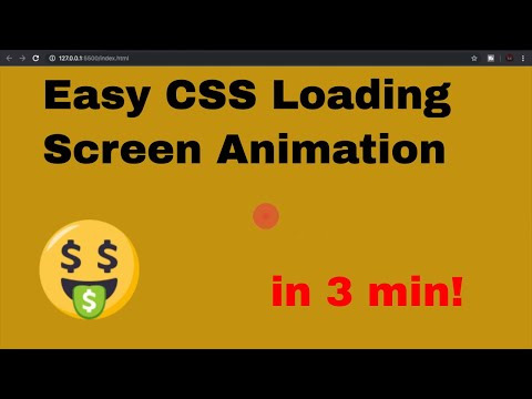 Cool CSS Loading Screen animation [HTML and CSS TUTORIAL] for beginners