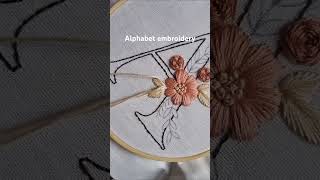 Modern Embroidered Letters ✨ | Alphabet Pattern A–Z #embroidery #handembroidery #stitch #tutorial
