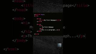 Day1️⃣:first webpage🌍The first step of every coder #30DaysOfCoding #codewithharry #coding #trending