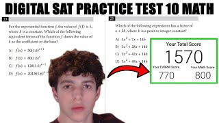 800 SAT Math Scorer | SAT Math Walkthrough | SAT Practice Test 10