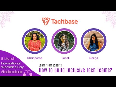How to build inclusive tech teams?  webinar by Tacitbase
