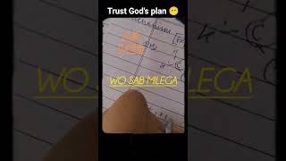 trust god's plan! #studymotivation #minivlog#shortsviral #studywithme#trustgodsplan