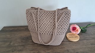 DIY Crochet Tote Bag Tutorial | Beginner friendly!