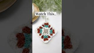 Windowpane Granny Square Crochet Blanket Pattern